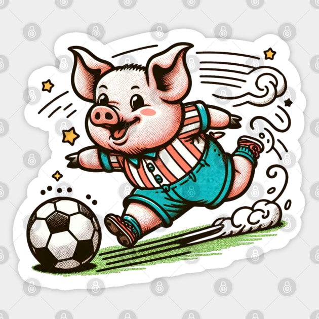 Football player piggy Sticker by Japanese Fever